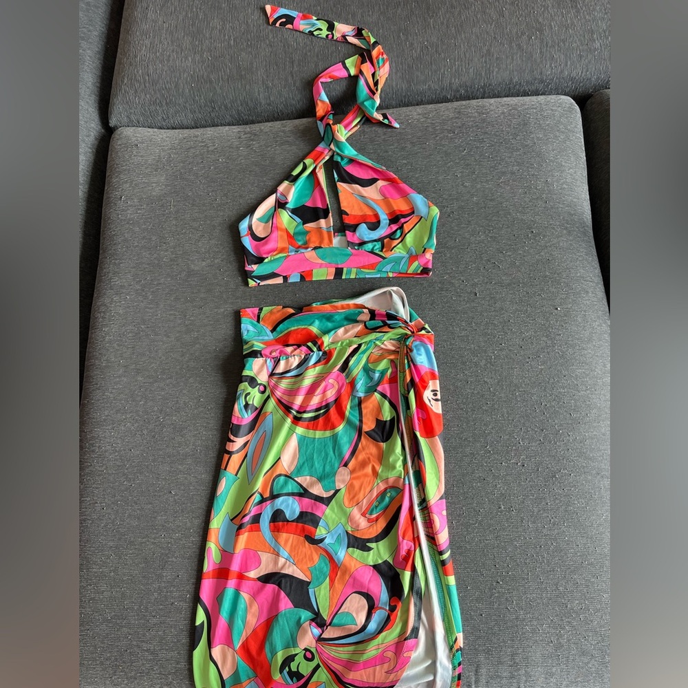 2 piece summer skirt set